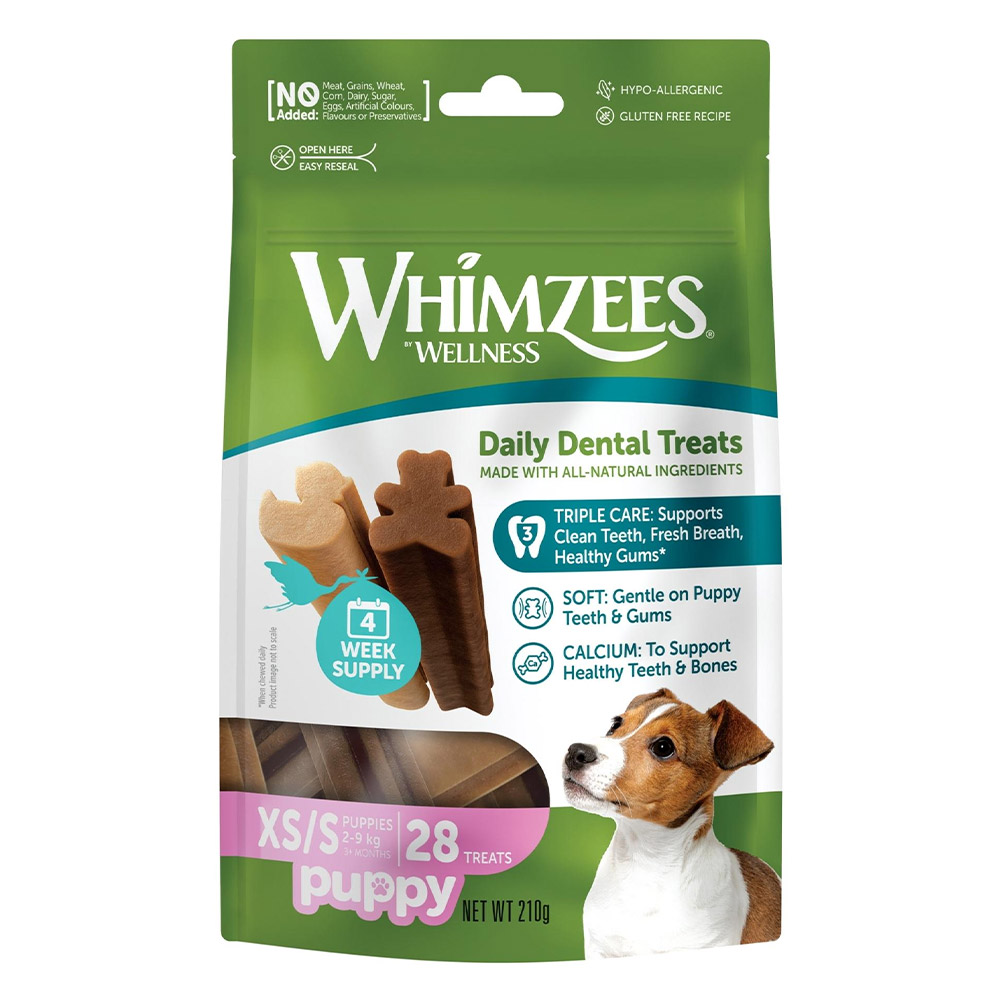 Whimzees Puppy Valuebag Dental Treats Xsmall Small 28 S