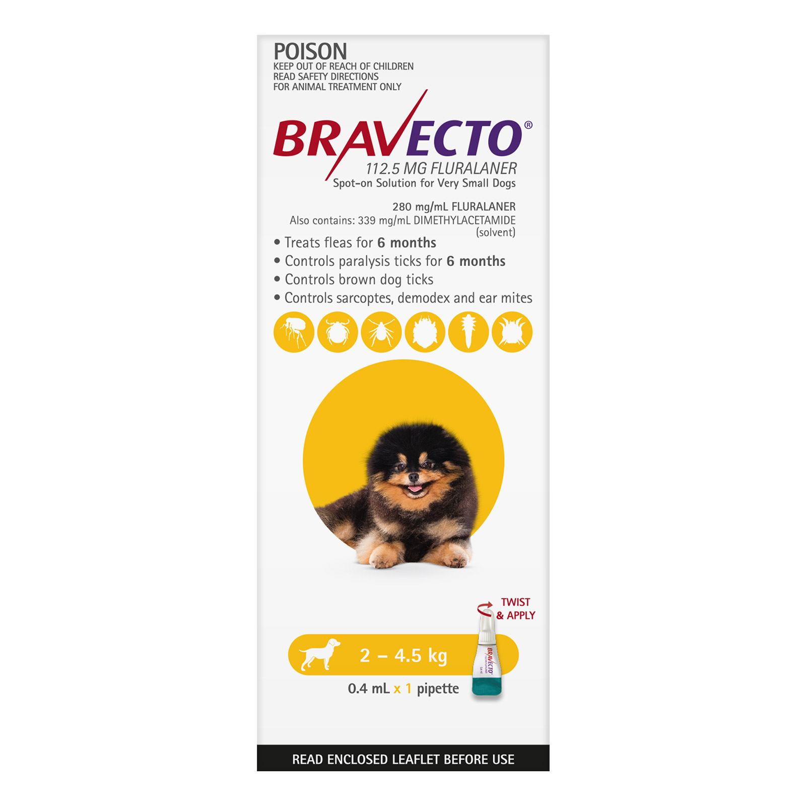 Buy Bravecto Spot On Flea & Tick Control for Dogs Online
