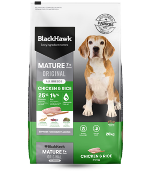 Black Hawk Original Mature 7+ Chicken and Rice Dry Dog Food