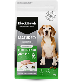 Black Hawk Original Mature 7+ Chicken & Rice Dry Dog Food