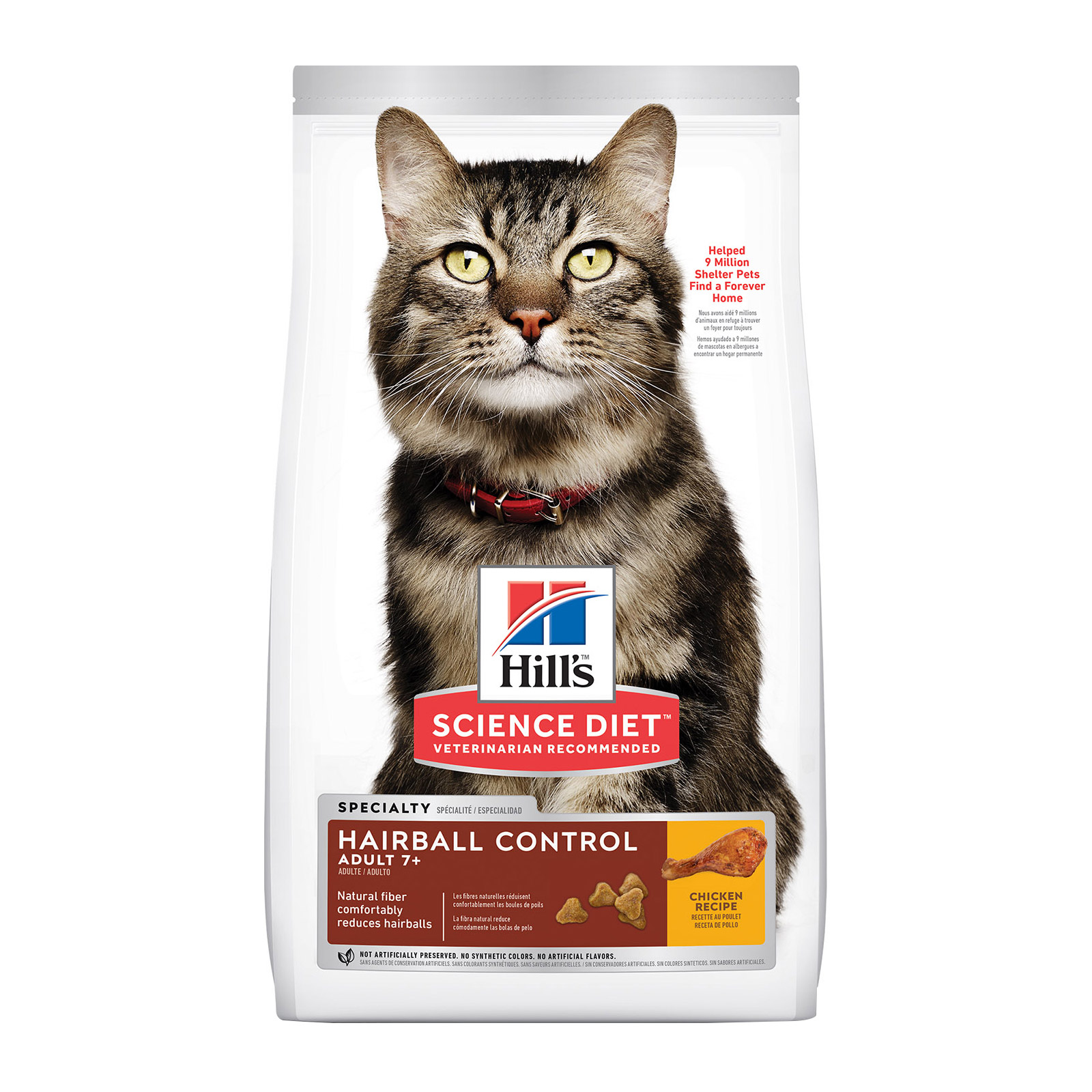 Buy Hills Science Diet Adult 7+ Hairball Control Chicken Senior Dry Cat