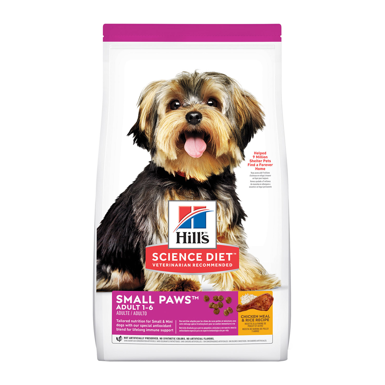 Buy Hills Science Diet Adult Small Paws Chicken Meal &amp; Rice Dry Dog