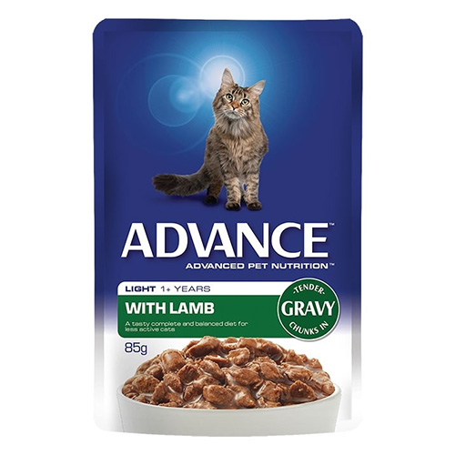 Buy Advance Light Lamb in Gravy Adult Cat Wet Food Pouch ...