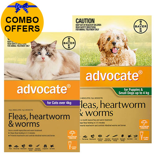 Buy Advocate for cats over 4 kg + Advocate for dogs Combo