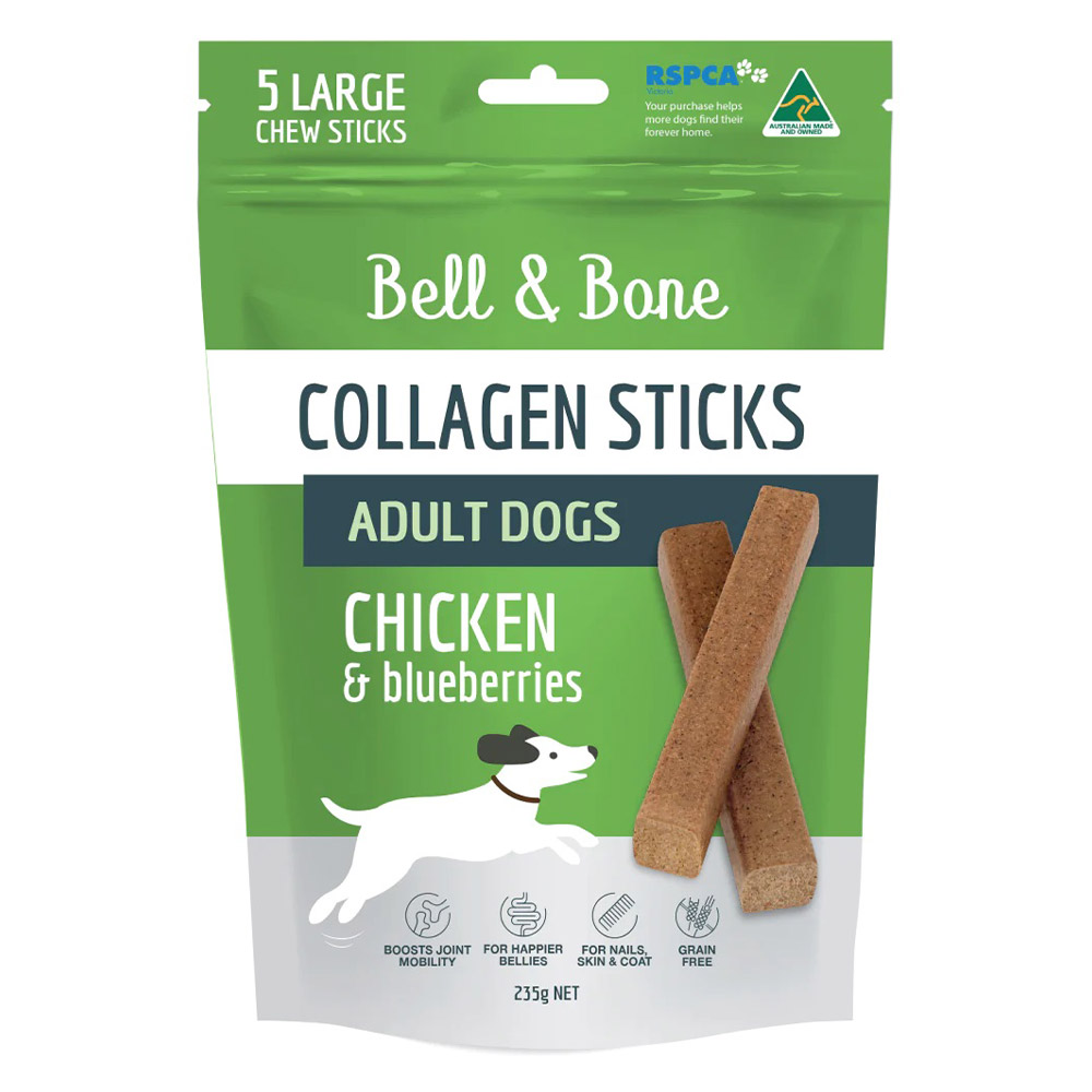 Buy Bell and Bone Collagen Chew Sticks Chicken and Blueberries for ...