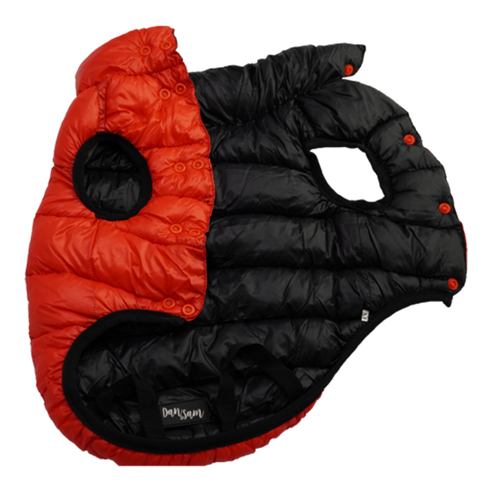 Buy Dan & Sam Reversible Puffer Dog Jacket Red/Black Online