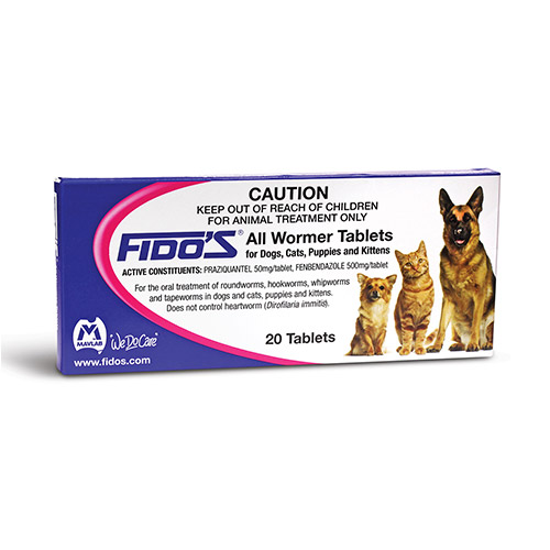 Fido's All Wormer Tablets For Dogs & Cats | VetSupply