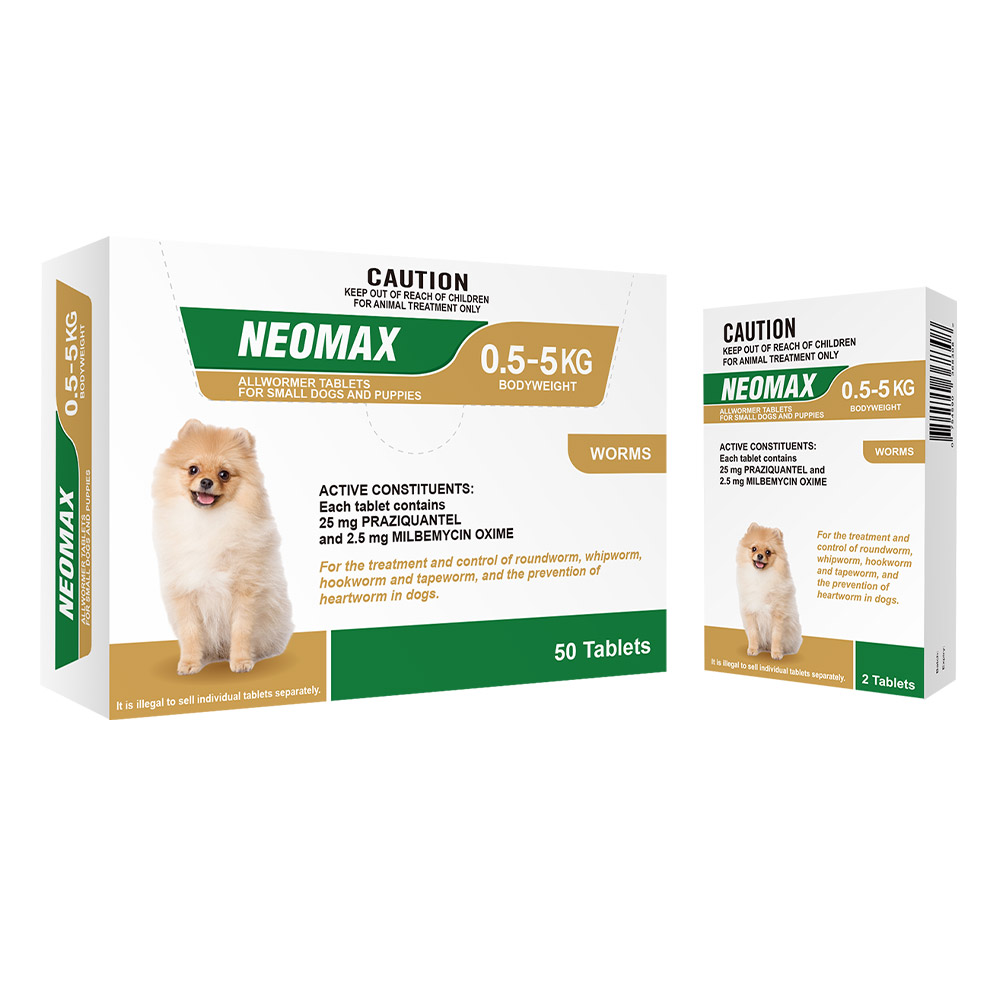 Neomax Allwormer Tablets for Small Dogs & Puppies 0.5 to 5kg