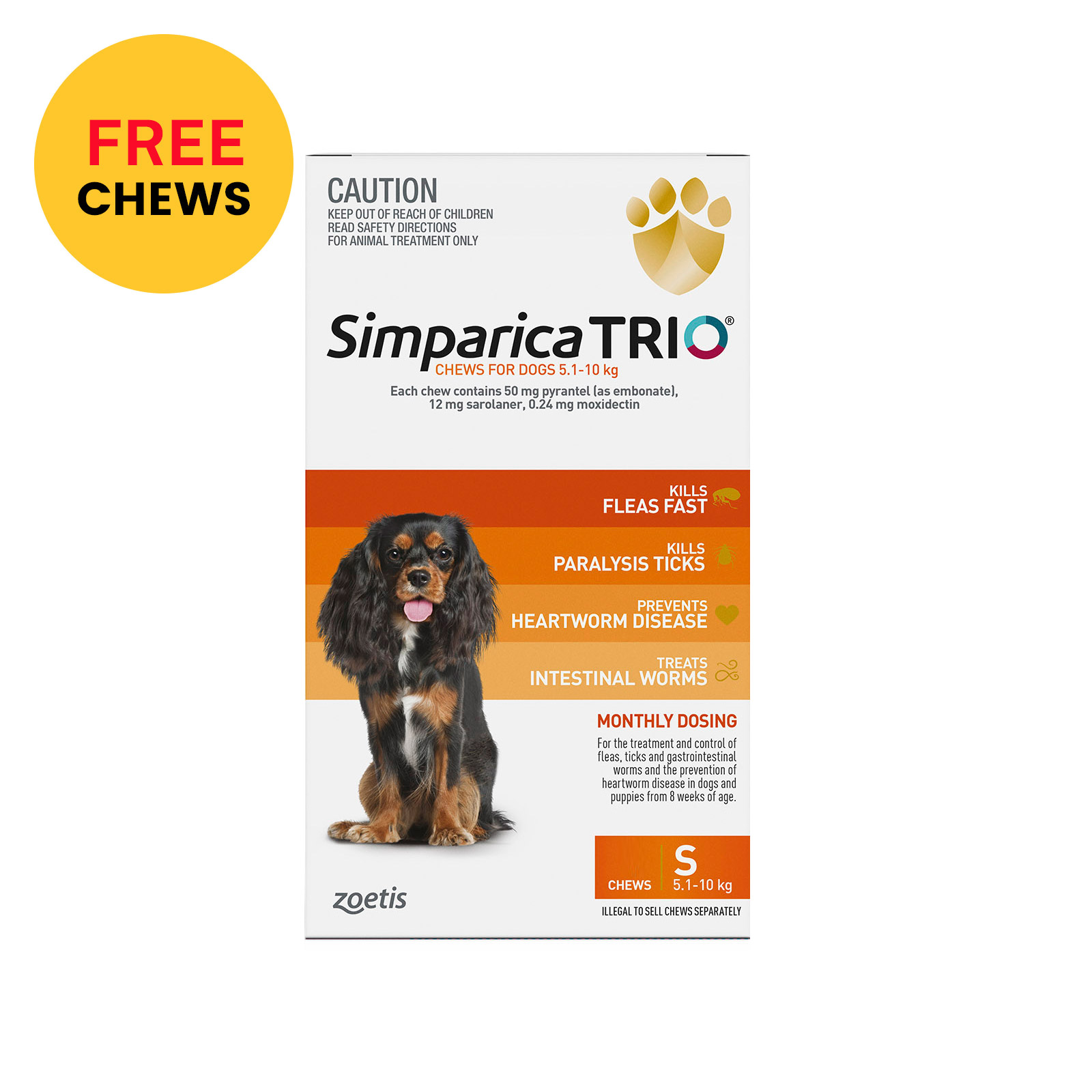 buy-simparica-trio-for-small-dogs-5-1-10kg-orange-6-chews-2-free-online