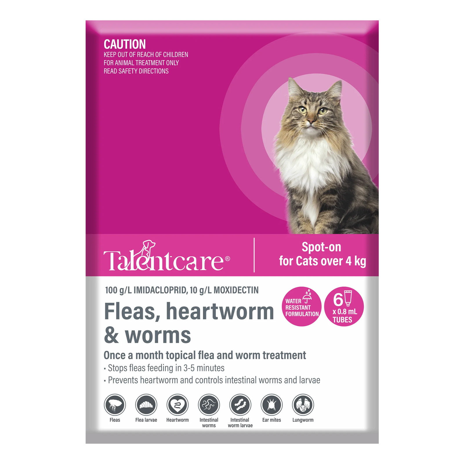 buy-talentcare-spot-on-cat-flea-worm-treatment-for-cats-over-4kg-online