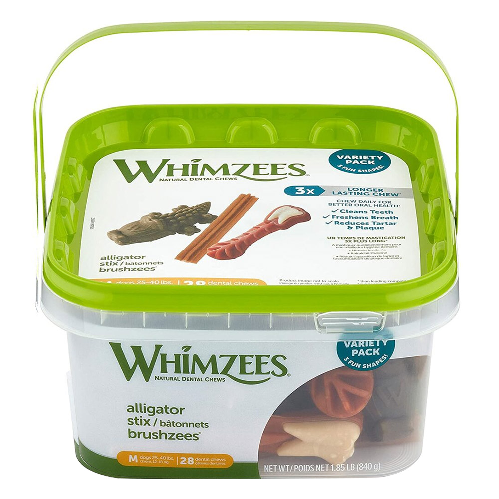 Buy Whimzees Alligator/Brushzees/Stix Variety Value Box Dog Dental ...